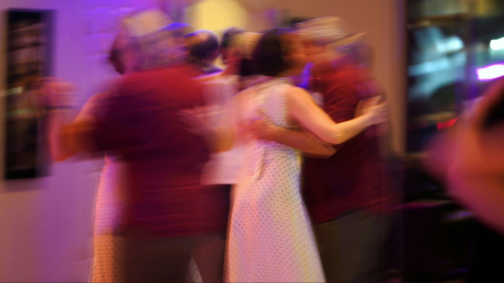 People dancing at a party in the 1970’s after using quaaludes.